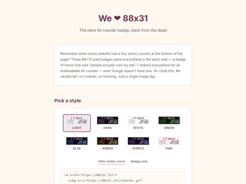 88x31.lol screenshot